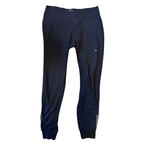 Nike Dri-FIT Running Pants Reflective Joggers‎ Black Mens Size M - Picture 1 of 6